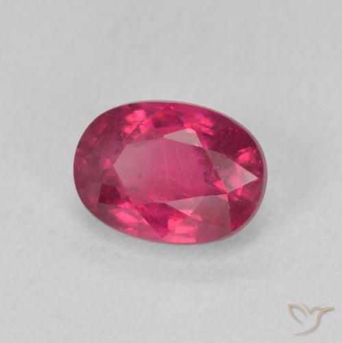 1.27 ct Red Ruby Stone, Natural Ruby in Oval Facet Shape for Sale