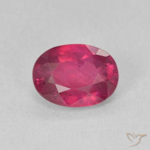 1.24ct Natural Light Red Ruby, Oval, VS