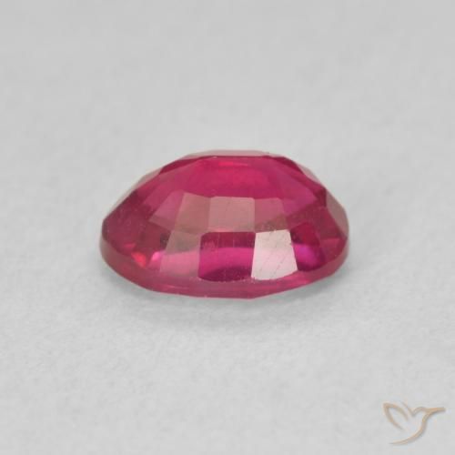 Ruby Gemstone in 7 x 5 mm (calibrated) Size for Sale, Ruby Stone in Light Red Color