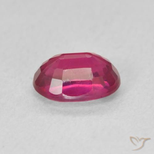 Ruby Gemstone in 7 x 5 mm (calibrated) Size for Sale, Ruby Stone in Light Red Color