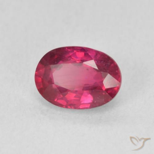 1.23 ct Red Ruby Stone, Natural Ruby in Oval Facet Shape for Sale