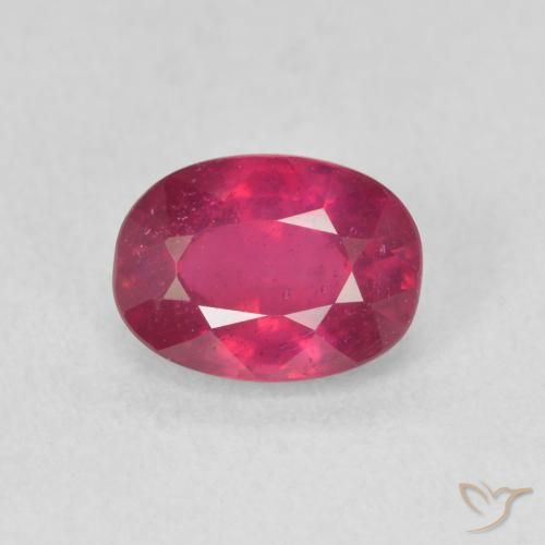 1.23ct Natural Light Red Ruby, Oval, VS