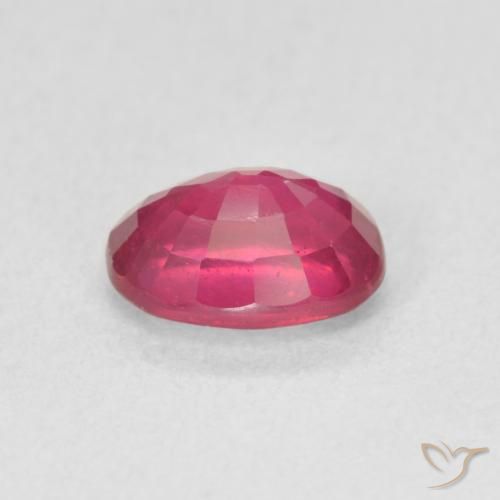 Ruby Gemstone in 7 x 5 mm (calibrated) Size for Sale, Ruby Stone in Light Red Color
