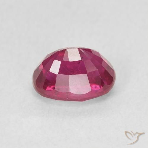 Ruby Gemstone in 7.1 x 5.2 mm Size for Sale, Ruby Stone in Reddish Pink Color