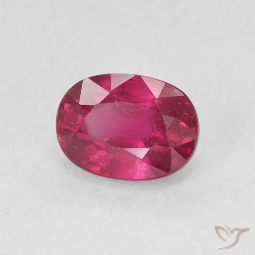 1.46 ct Red Ruby Stone, Natural Ruby in Oval Facet Shape for Sale