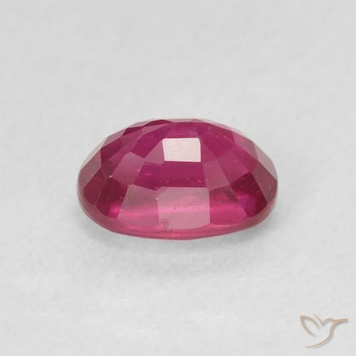 Ruby Gemstone in 7.1 x 5.2 mm Size for Sale, Ruby Stone in Pinkish Red Color