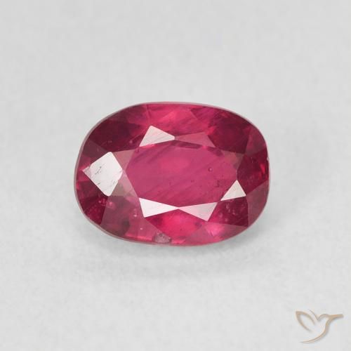 1.32ct Natural Medium Dark-Red Ruby, Oval, VS