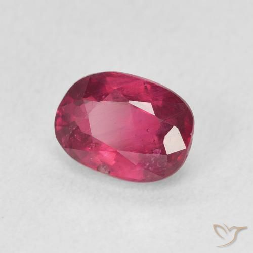 1.32 ct Red Ruby Stone, Natural Ruby in Oval Facet Shape for Sale