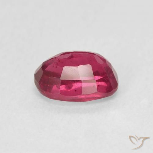 Ruby Gemstone in 6.1 x 5.1 mm Size for Sale, Ruby Stone in Medium Dark-Red Color