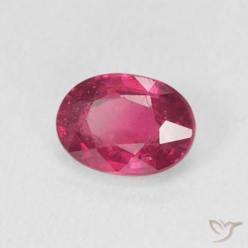 1.23 ct Red Ruby Stone, Natural Ruby in Oval Facet Shape for Sale