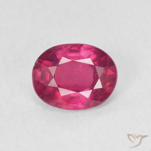 0.95 ct Oval Cut Ruby, 6.6 x 5.1 mm From Madagascar, Photo A