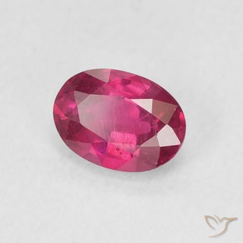 1.21 ct Red Ruby Stone, Natural Ruby in Oval Facet Shape for Sale