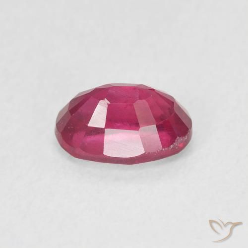 Ruby Gemstone in 7 x 5 mm (calibrated) Size for Sale, Ruby Stone in Pinkish Red Color