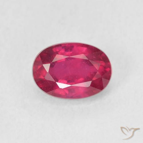1.36ct Natural Light Red Ruby, Oval, VS