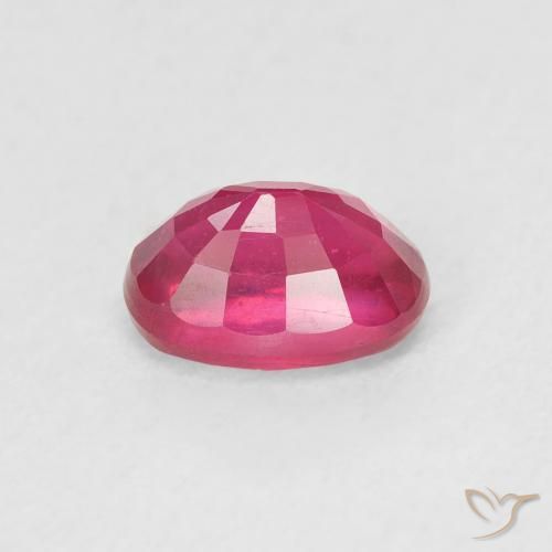 Ruby Gemstone in 7 x 5 mm (calibrated) Size for Sale, Ruby Stone in Light Red Color