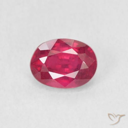 1.15ct Natural Pinkish Red Ruby, Oval, VS
