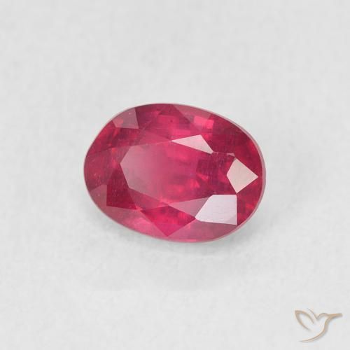 1.15 ct Red Ruby Stone, Natural Ruby in Oval Facet Shape for Sale