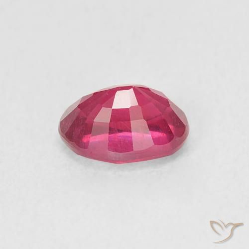 Ruby Gemstone in 7 x 5 mm (calibrated) Size for Sale, Ruby Stone in Pinkish Red Color