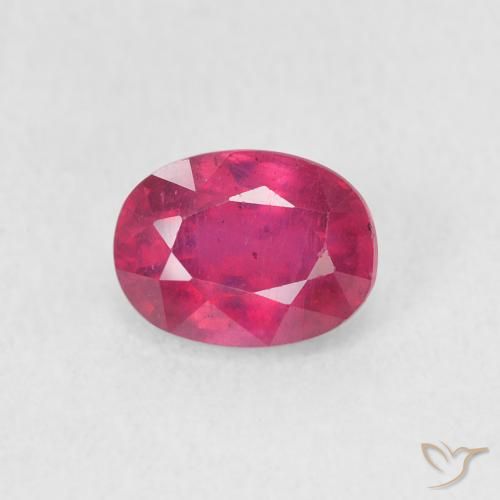1.20ct Natural Light Red Ruby, Oval, VS