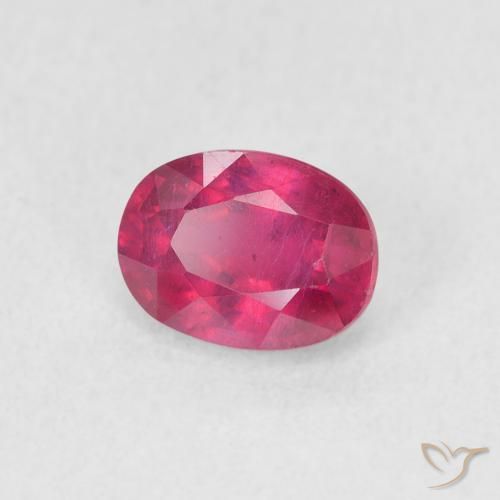 1.20 ct Red Ruby Stone, Natural Ruby in Oval Facet Shape for Sale
