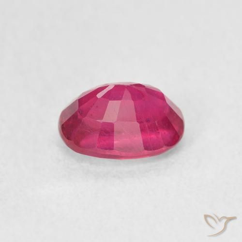 Ruby Gemstone in 7 x 5 mm (calibrated) Size for Sale, Ruby Stone in Light Red Color