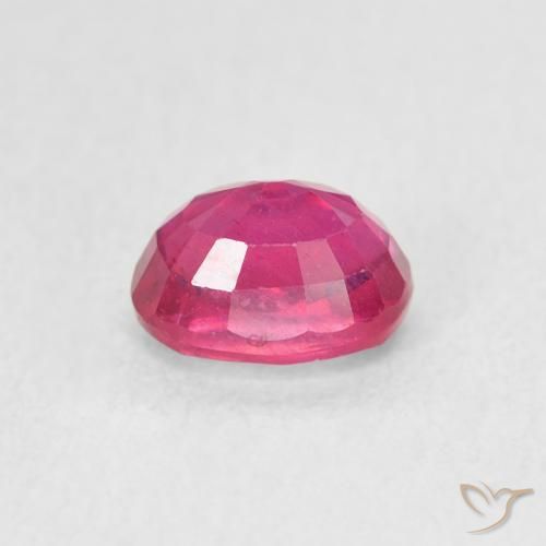 Ruby Gemstone in 6.7 x 5 mm Size for Sale, Ruby Stone in Light Red Color