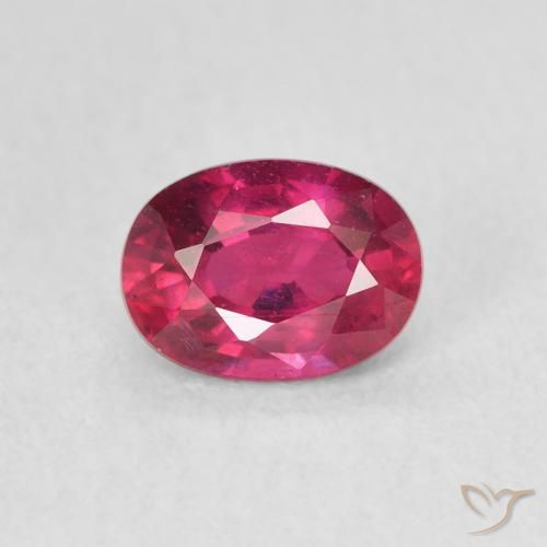 1.24ct Natural Medium Red Ruby, Oval, VS