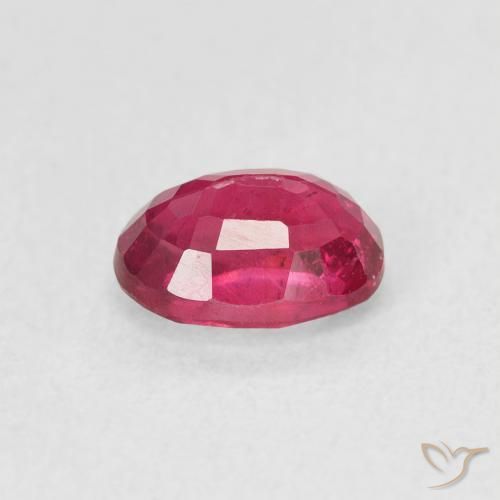 Ruby Gemstone in 7 x 5 mm (calibrated) Size for Sale, Ruby Stone in Pinkish Red Color