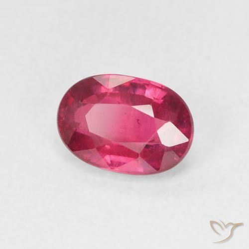 1.27 ct Red Ruby Stone, Natural Ruby in Oval Facet Shape for Sale