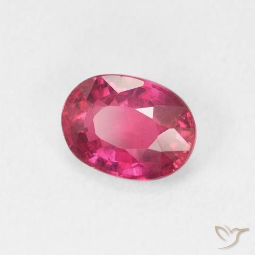 1.23 ct Red Ruby Stone, Natural Ruby in Oval Facet Shape for Sale