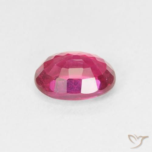 Ruby Gemstone in 7 x 5 mm (calibrated) Size for Sale, Ruby Stone in Light Red Color