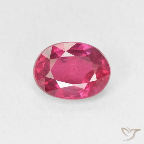 1.14ct Natural Light Red Ruby, Oval, VS
