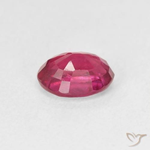 Ruby Gemstone in 7 x 5 mm (calibrated) Size for Sale, Ruby Stone in Light Red Color
