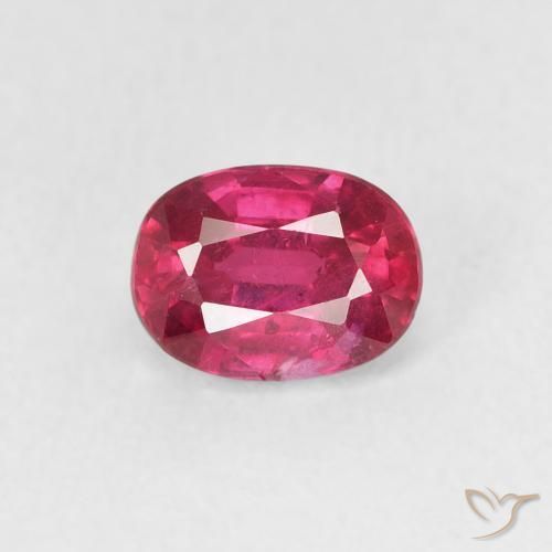 1.25ct Natural Light Red Ruby, Oval, VS