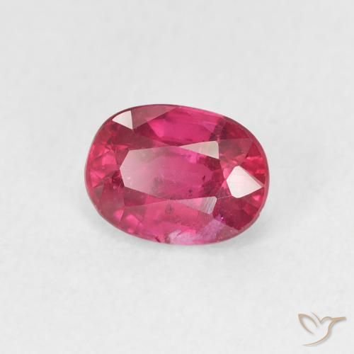 1.25 ct Red Ruby Stone, Natural Ruby in Oval Facet Shape for Sale