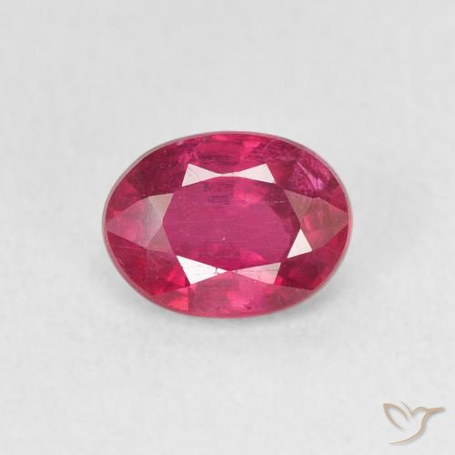 1.17ct Natural Light Red Ruby, Oval, VS