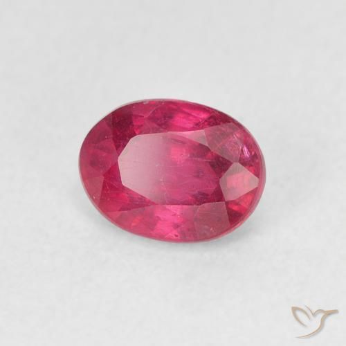 1.17 ct Red Ruby Stone, Natural Ruby in Oval Facet Shape for Sale