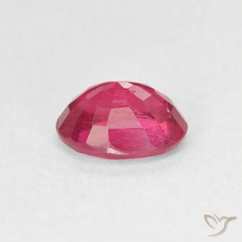 Ruby Gemstone in 7 x 5 mm (calibrated) Size for Sale, Ruby Stone in Light Red Color