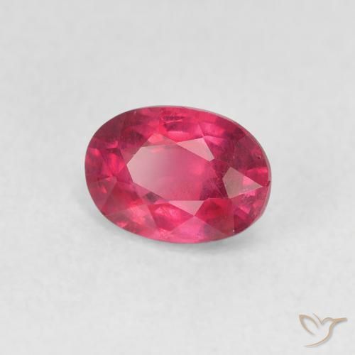 1.27 ct Red Ruby Stone, Natural Ruby in Oval Facet Shape for Sale