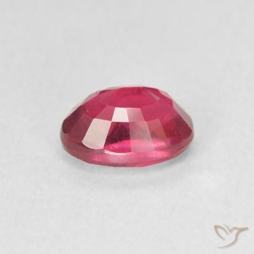 Ruby Gemstone in 7 x 5 mm (calibrated) Size for Sale, Ruby Stone in Deep Reddish Pink Color