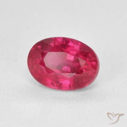 1.45 ct Red Ruby Stone, Natural Ruby in Oval Facet Shape for Sale