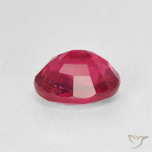 Ruby Gemstone in 7 x 5 mm (calibrated) Size for Sale, Ruby Stone in Medium Red Color
