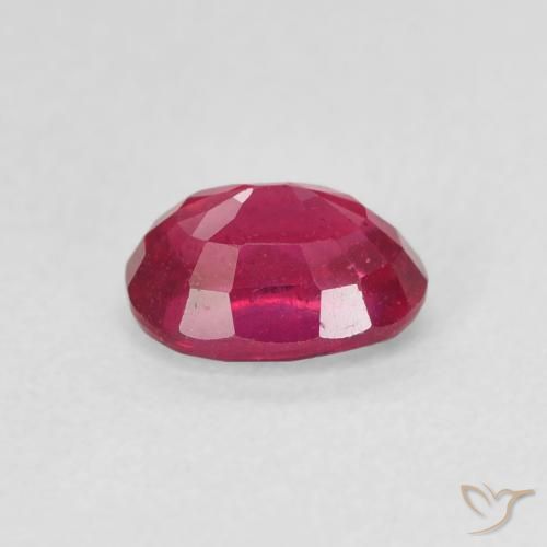 Ruby Gemstone in 7 x 5 mm (calibrated) Size for Sale, Ruby Stone in Reddish Pink Color