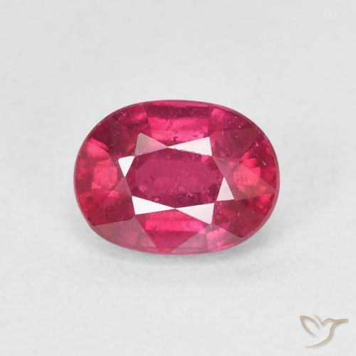 1.39 ct Oval Cut Ruby, 7 x 5.3 mm From Madagascar, Photo A