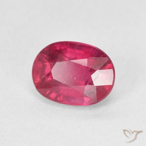 1.39 ct Red Ruby Stone, Natural Ruby in Oval Facet Shape for Sale