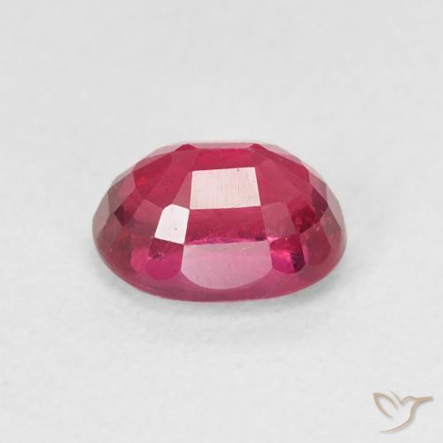 Ruby Gemstone in 7 x 5.3 mm Size for Sale, Ruby Stone in Jam Red Color