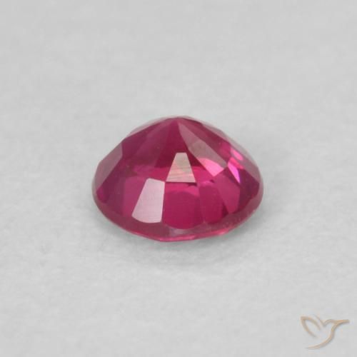 Ruby Gemstone in 3.5 mm (calibrated) Size for Sale, Ruby Stone in Medium Dark-Red Color