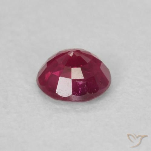 Ruby Gemstone in 3.5 mm (calibrated) Size for Sale, Ruby Stone in Deep Reddish Pink Color