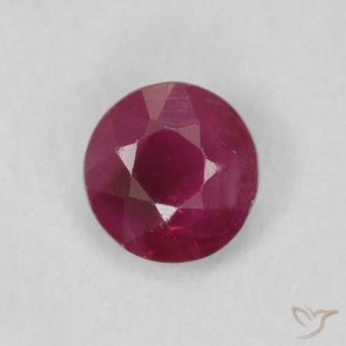 0.18ct Natural Dark Red Ruby, Round, VS