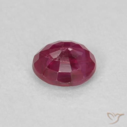 Ruby Gemstone in 3.5 mm (calibrated) Size for Sale, Ruby Stone in Dark Red Color